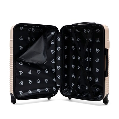 InUSA Resilience 33.6" Hardside Suitcase, 4-Wheeled Spinner, TSA Checkpoint Friendly, Sand (IURES00XL-SAN)