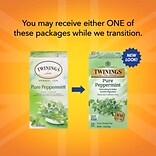 Twinings Pure Peppermint Herbal Tea Bags, 25/Box (TNA51724)