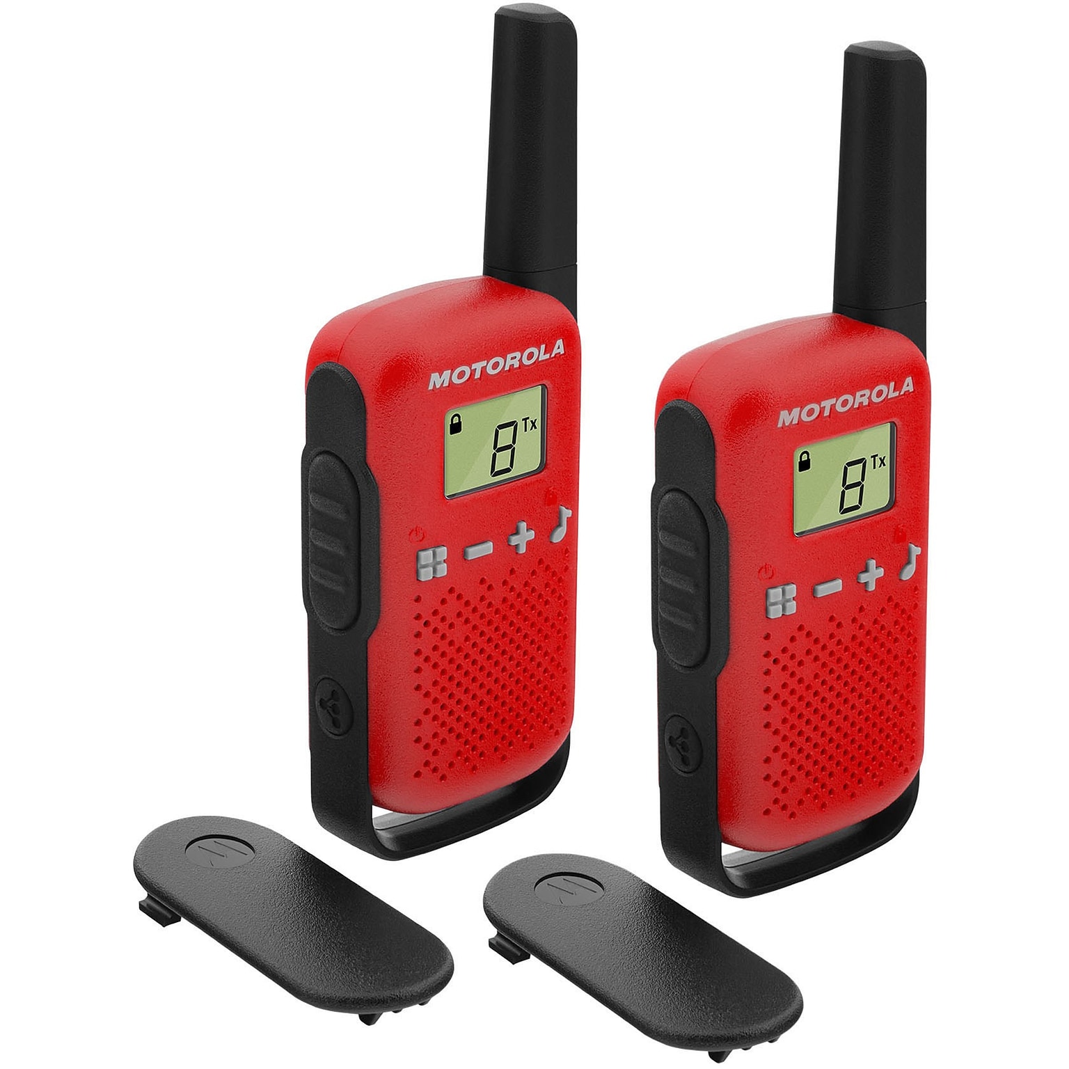 Motorola Talkabout 2-Way Radios, Red and Black (T110)