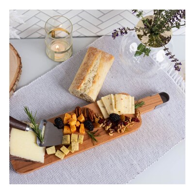 Reversible Cutting and Serving Board with 2-Way Knife