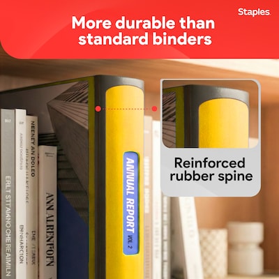 Staples 3" 3-Ring Better Binder, D-Ring, Yellow (ST55895-CC)