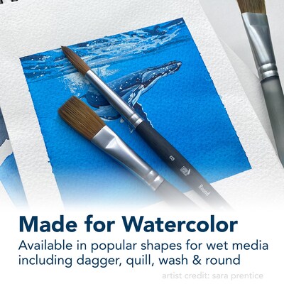 Princeton Aqua Elite Short Handle Watercolor Synthetic Round Brush (PBXP4850R8)