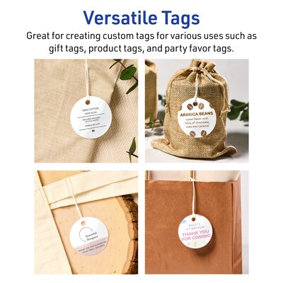 Avery 2" Diameter  Blank Price & Merchandise Tags, White, 300/Carton (95290-GWT25)