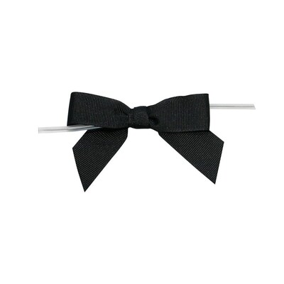 JAM Paper Grosgrain Bows, Black Grosgrain, 100/pack (52640349286)