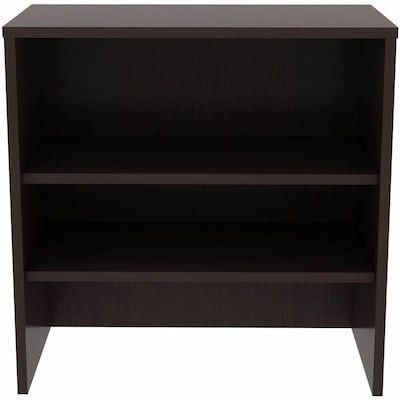 Lorell Essentials 36 2-shelf Stack-on Bookcase, Espresso Laminate (LLR69629)