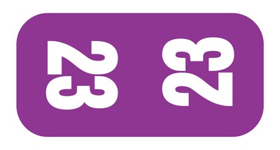 Medical Arts Press Smead Compatible Small Top-Tab 2023 Year Label, 1/2" x 1", Purple, 250/Pack (3266423)