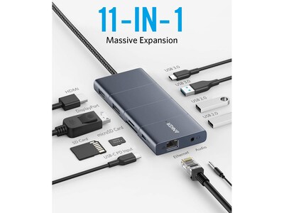 Anker 563 11-Port USB-C Hub, Black (A83850A3)