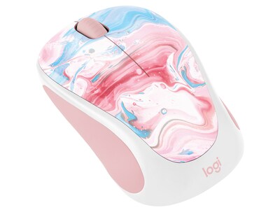 Logitech Design Limited Edition Cotton Candy Wireless Ambidextrous Optical Mouse, Multicolor (910-00