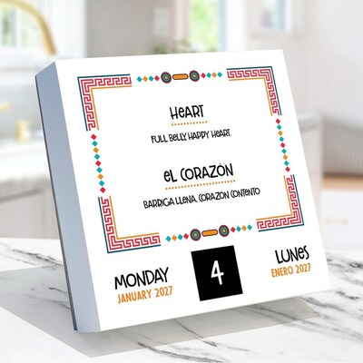 2027 TF Publishing Spanish Words 3.25 x 5.25 Daily Day-to-Day Calendar, Multicolored (27-3020)