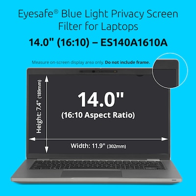 Kensington Eyesafe Blue Light Filter & Privacy Screen Filter for 14" Laptops (16:10) (ES140A1610A)