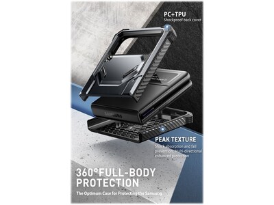 i-Blason Armorbox Black Rugged Case for Samsung Galaxy Z Flip4 (Galaxy2022-ZFlip4-5G-Armorbox-Black)