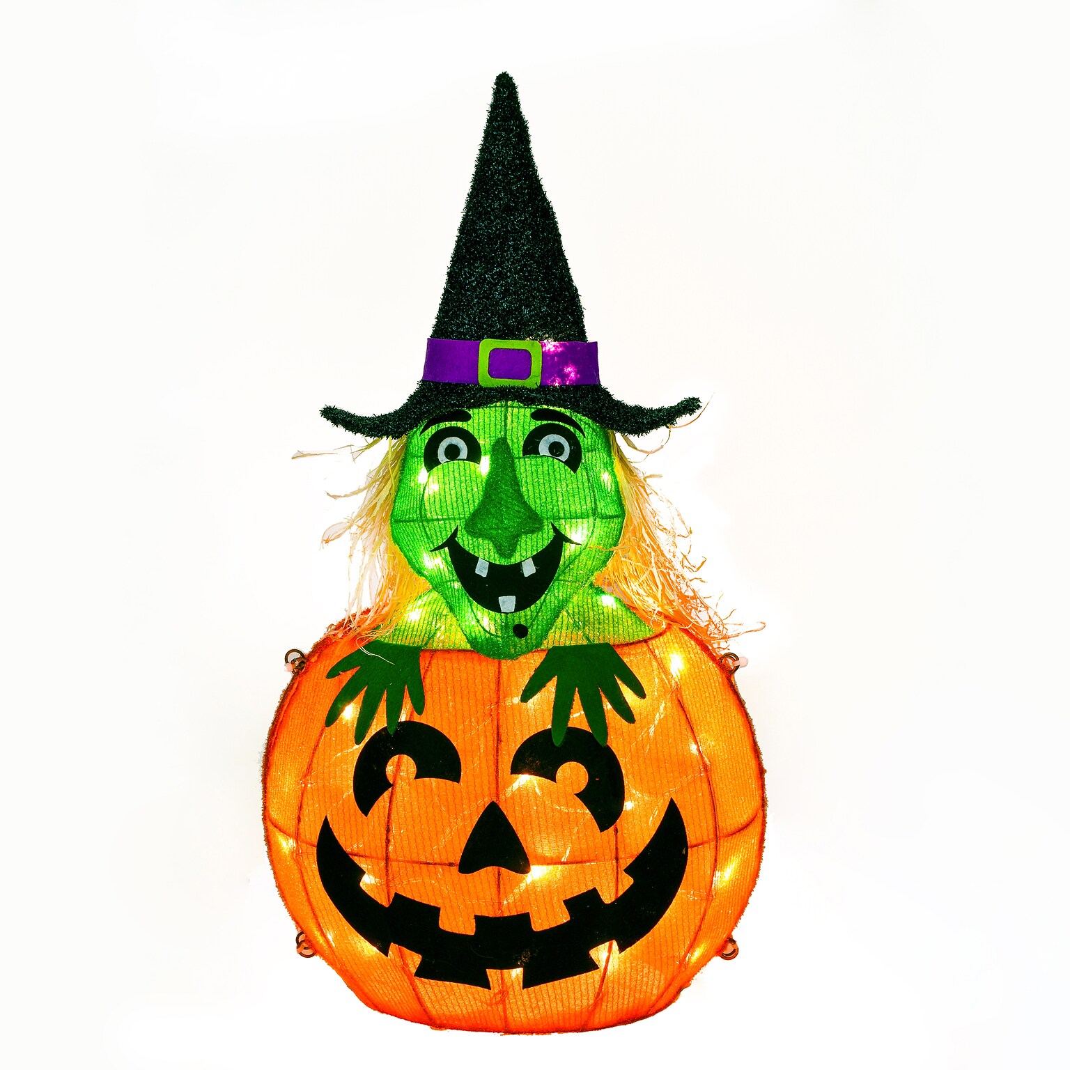 National Tree Company 28 Pre-Lit Pumpkin and Witch (MZ17-HS21B22-1)