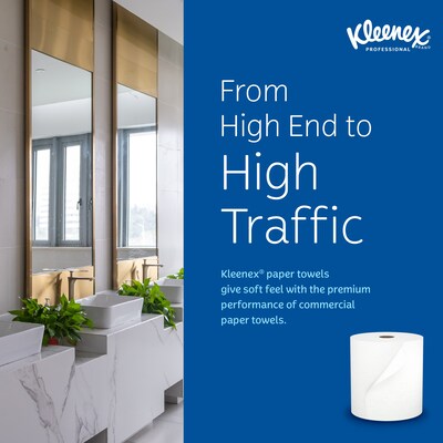 Kleenex Professional Recycled Hardwound Paper Towels, 1-ply, 425 ft./Roll, 12 Rolls/Carton (01080)