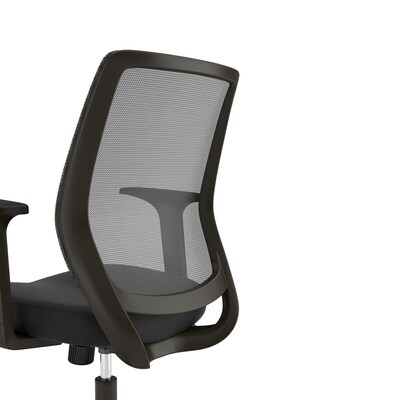 Union & Scale™ Essentials Ergonomic Fabric Swivel Task Chair, Black  (UN56947)