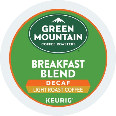 Green Mountain Breakfast Blend Decaf Coffee Keurig® K-Cup® Pods, Light Roast, 48/Box (5000355634)