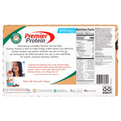 Premier Protein Cafe Latte Protein Shake, 11 oz., 15/Pack (220-02615)