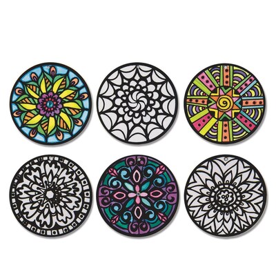 S&S Velvet Art Hangable Mini Mandalas, 24/Pack (PS1440)