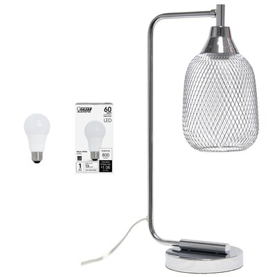 Elegant Designs LED Desk Lamp, 19", Chrome (LD1060-CHR-LB)