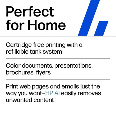 HP Smart Tank 5101 Wireless Color Inkjet Printer, All-In-One Supertank, Print, Scan, Copy (1F3Y0A#B1H)