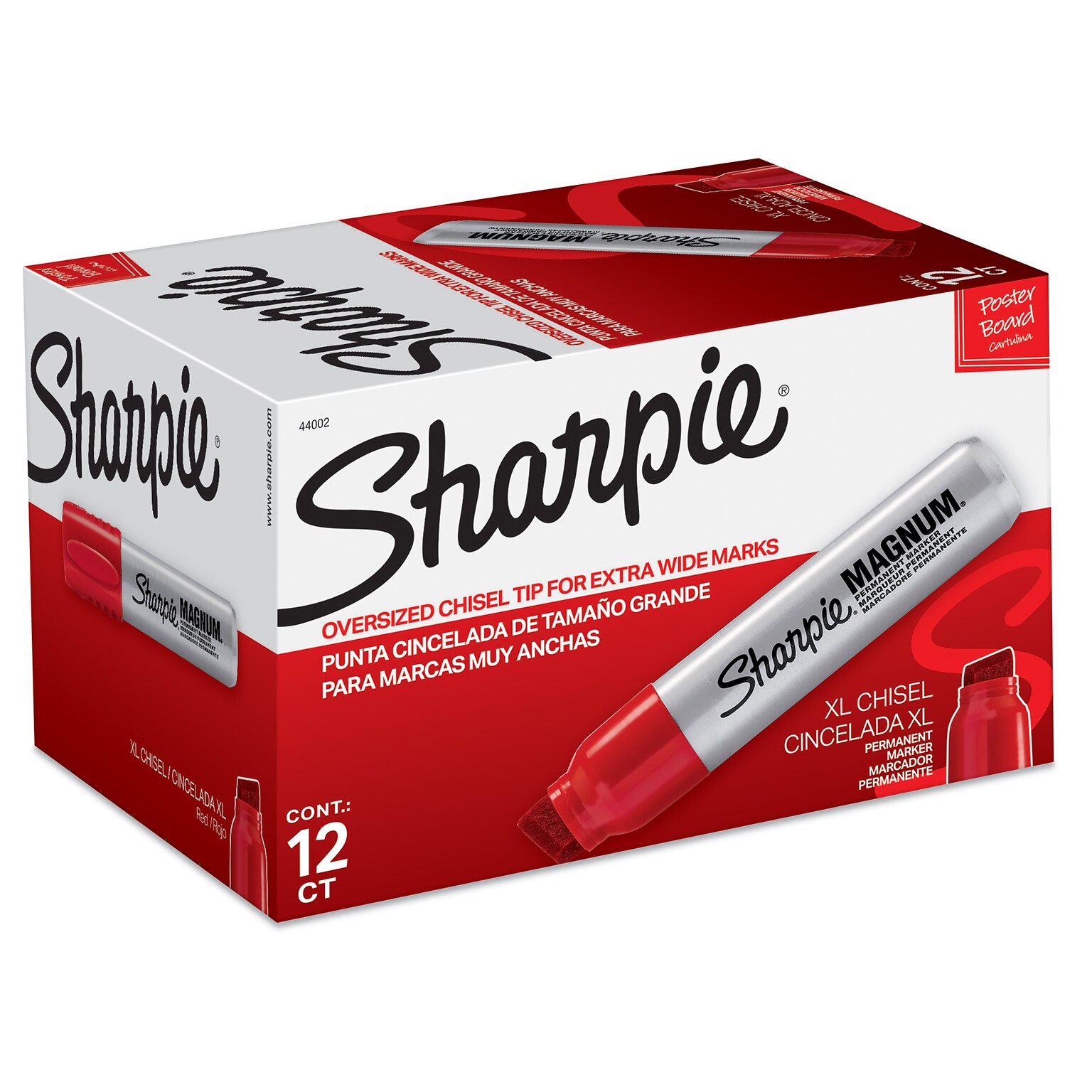 Sharpie Magnum Permanent Marker, XL Chisel Tip, Red (44002)