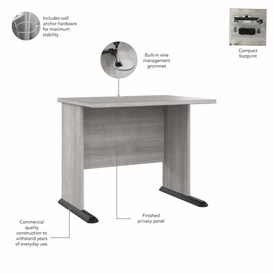 Bush Business Furniture Studio A 83"W Large Corner Desk with 3 Drawer Mobile File Cabinet, Platinum Gray (STA003PGSU)