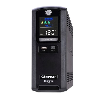 CyberPower 1500VA 10-Outlet Battery Backup UPS Systems, Black (LX1500GU3)