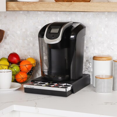 Mind Reader Plastic Coffee Pod Drawer Countertop Organizer, 30 Pod Capacity, Black (TRY30-BLK)