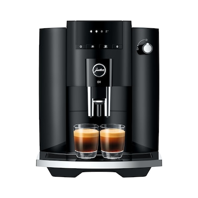 JURA E4 2-Cups Coffee & Espresso Machine Combination, Piano Black (15466)