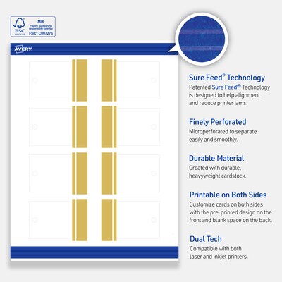 Avery 3" Blank Price & Merchandise Tags, White, 80/Carton (S00-DKJ-PRMWT10)