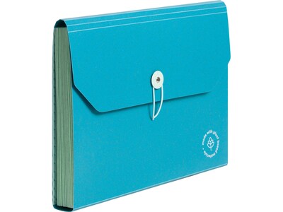 U Brands U-Eco Poly Expandable Folder, 13-Pocket, Letter Size, Ocean Blue (6594U01-12)