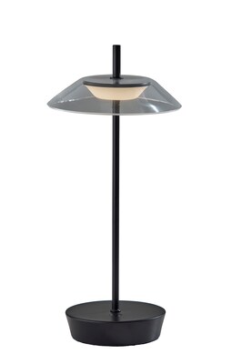 Adesso ADS360 Ako 12H LED Table Lamp, Black/Clear Acrylic (AD9206-01)