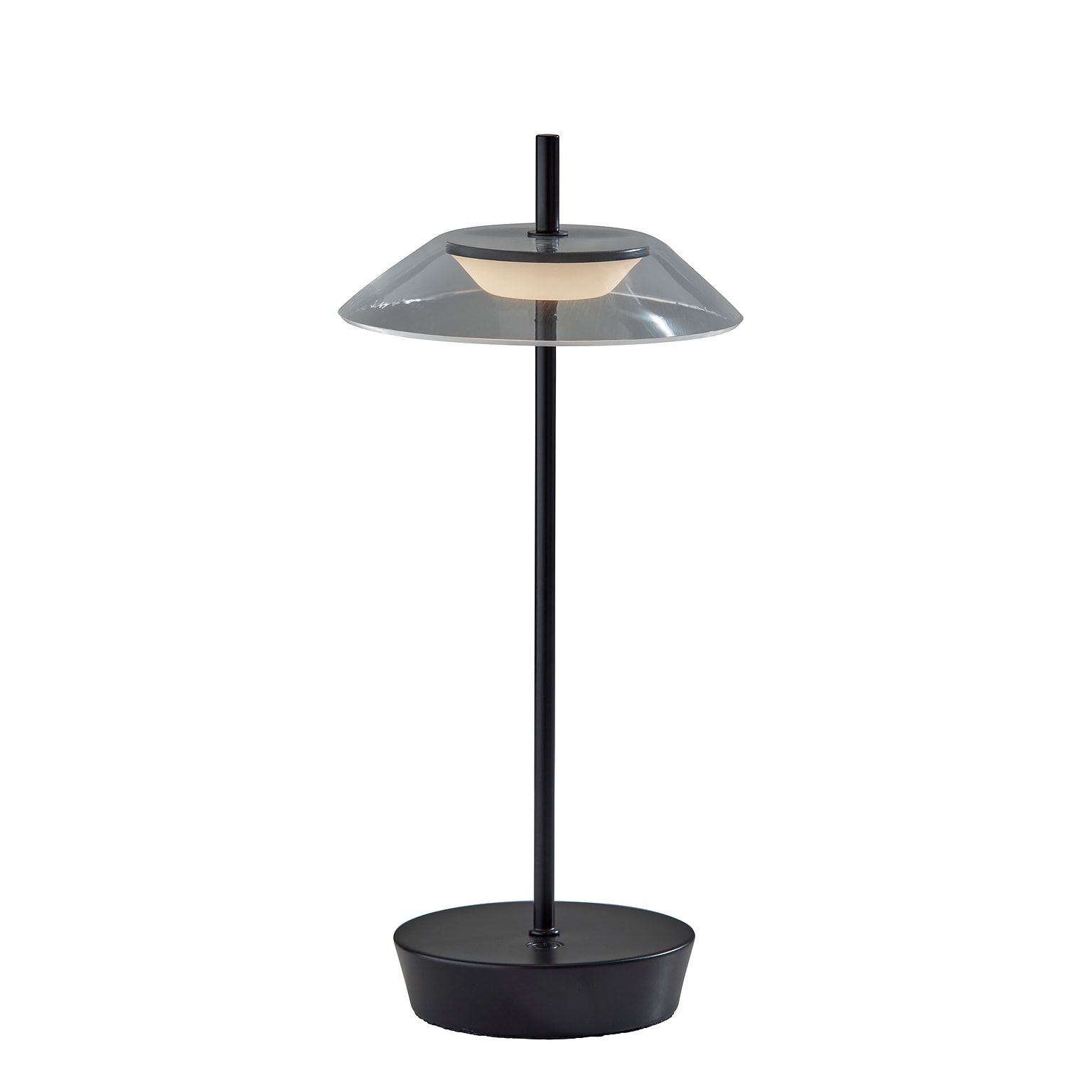 Adesso ADS360 Ako 12H LED Table Lamp, Black/Clear Acrylic (AD9206-01)