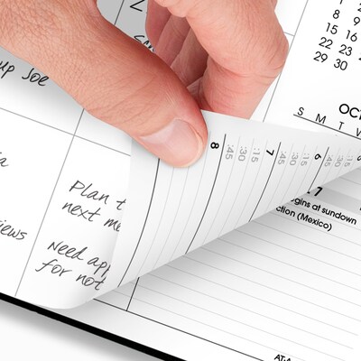 2025-2026 AT-A-GLANCE Move-A-Page 9" x 11" Academic Year Weekly & Monthly Planner, Plastic Cover, Black (70-957E-05-26)