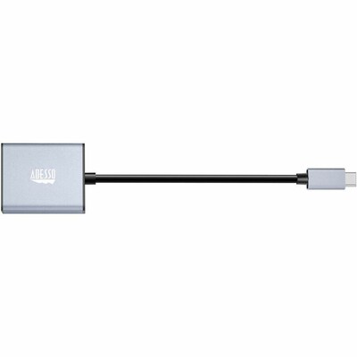 Adesso CyberHub 5030 USB-C to Display Port Digital Audio/Video Adapter, Male to Female, Black/Silver (AUH-5030)