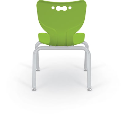 MooreCo 12" Hierarchy Student Chair with 4 Legs, Green/Platinum Base (703673562102)
