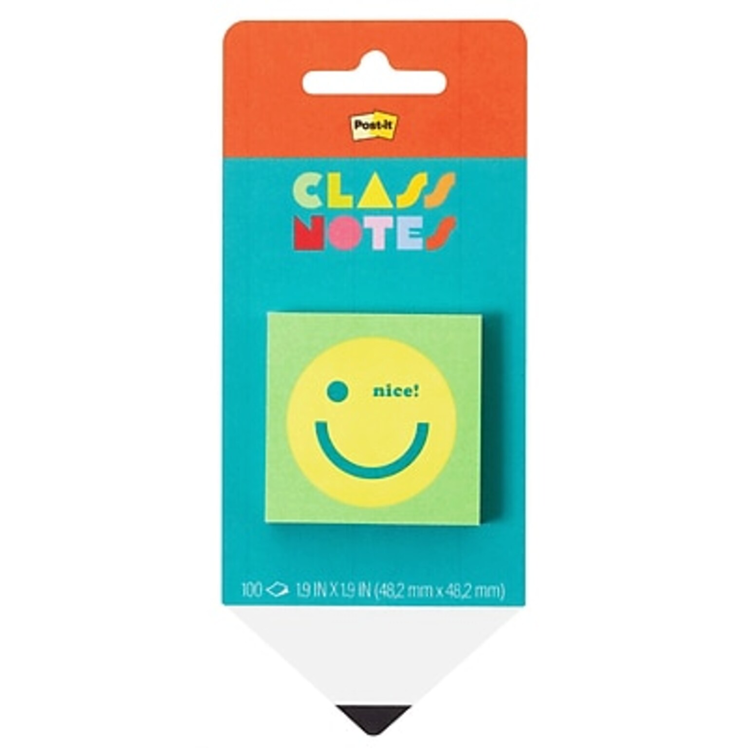 Post-it Class Notes Smile Notes, 1.9 x 1.9, 100 Sheet/Pad (SBTS26-CN-11)