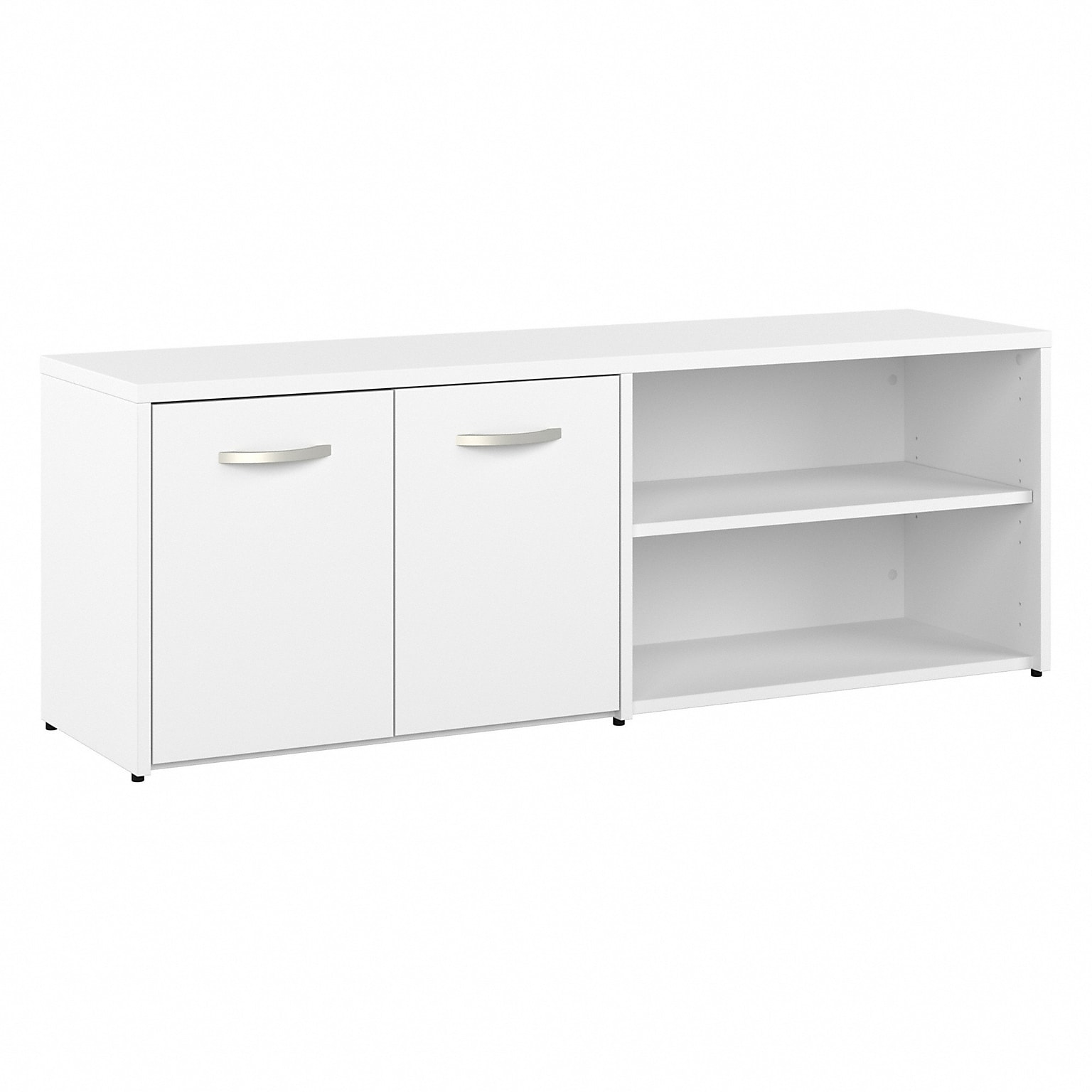 Bush Business Furniture Studio A 21 Low Storage Cabinet with 4 Shelves and Doors, White (SDS160WH-Z)