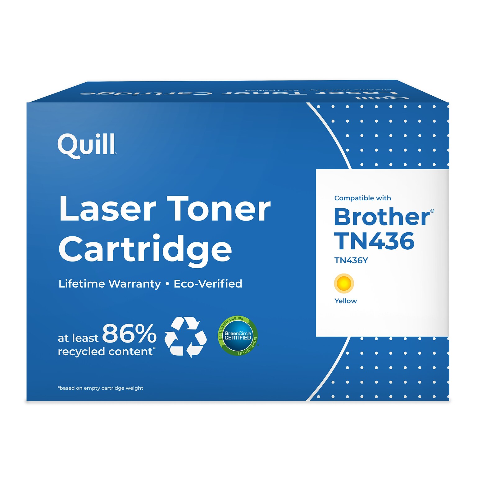 Quill Brand® Brother TN436 Remanufactured Yellow Laser Toner Cartridge, Extra High Yield (TN436Y)