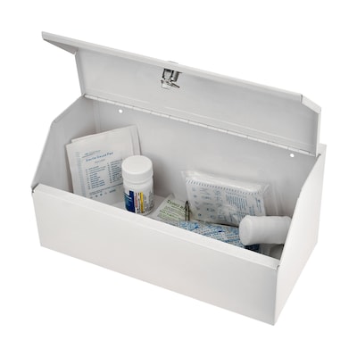Viva Comfort Steel Secure Surface-Mount Medicine Medical Cabinet, 0.2 cu. ft., White, (ADI999-05-WHI