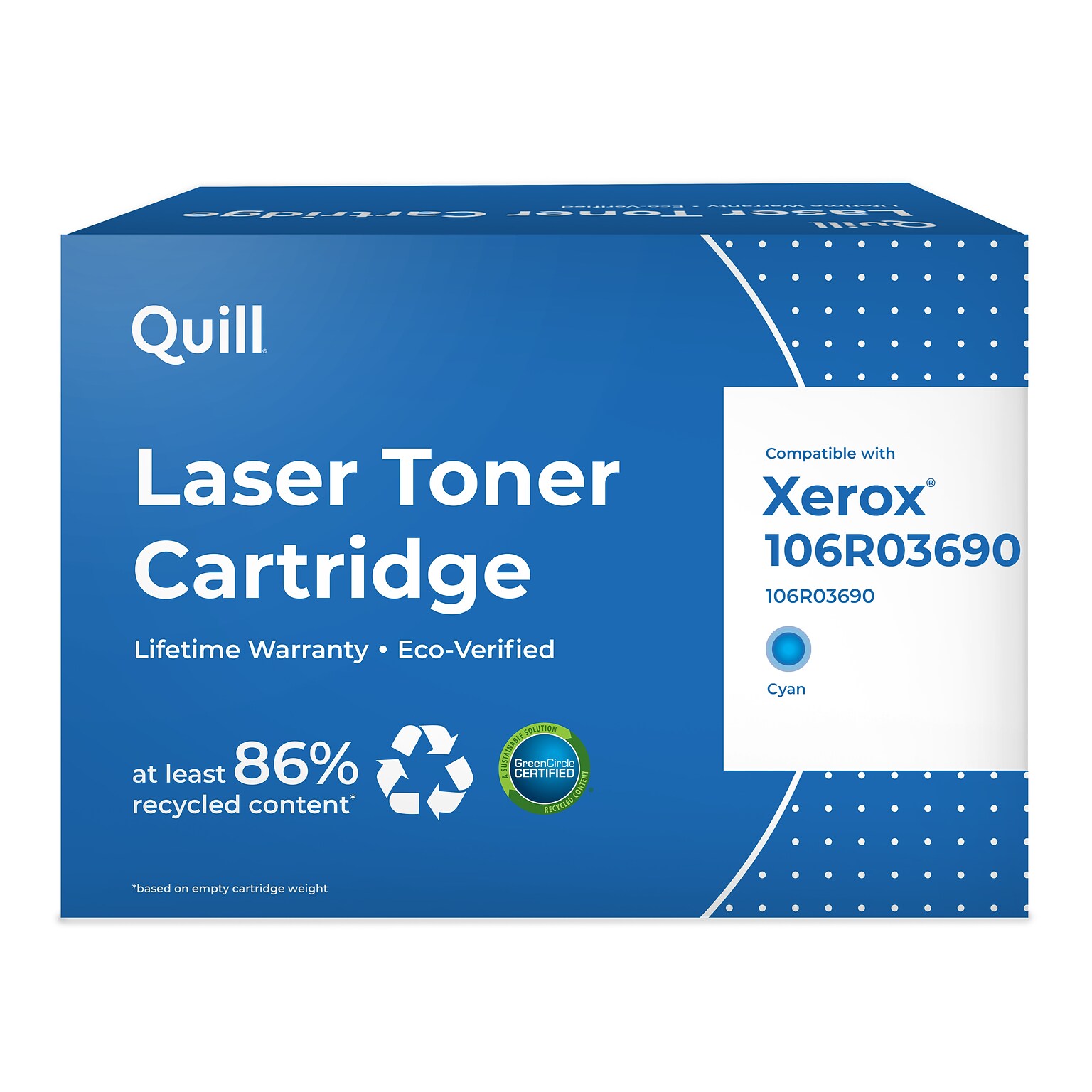 Quill Brand® Remanufactured Cyan Extra High Yield Toner Cartridge Replacement for Xerox 6510 (106R03690) (Lifetime Warranty)