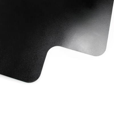 Floortex Advantagemat Vinyl Hard Floor Chair Mat with Lip, 45" x 53", Black (FR124553HLBV)