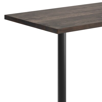 Flash Furniture Bennett Wooden Commercial Indoor Table, 60" x 30", Dark Brown Top/Black Base (GSF3060DBT2222B)