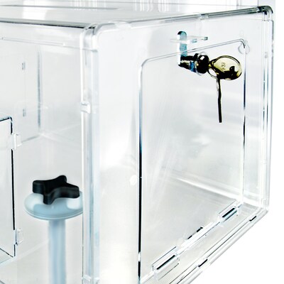 Azar Displays L Suggestion Box with Pocket (206320-CLR)