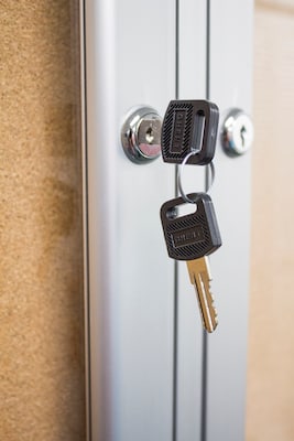 Ghent 2 Door Enclosed Natural Cork Bulletin Board, Satin Aluminum Frame, 4'H x 5'W, (GHEPA24860K)