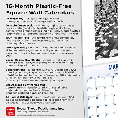 2026 BrownTrout M.C. Escher 12" x 12" Monthly Wall Calendar (9798330707065)