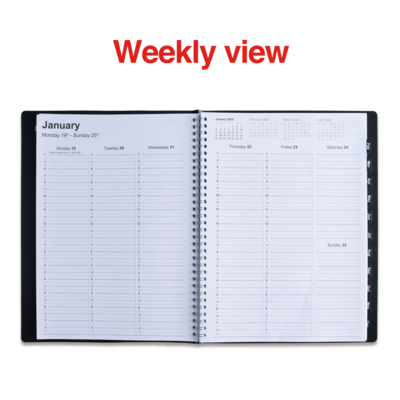 2026 Staples 8" x 11" Weekly & Monthly Appointment Book, Black (ST21494-26)