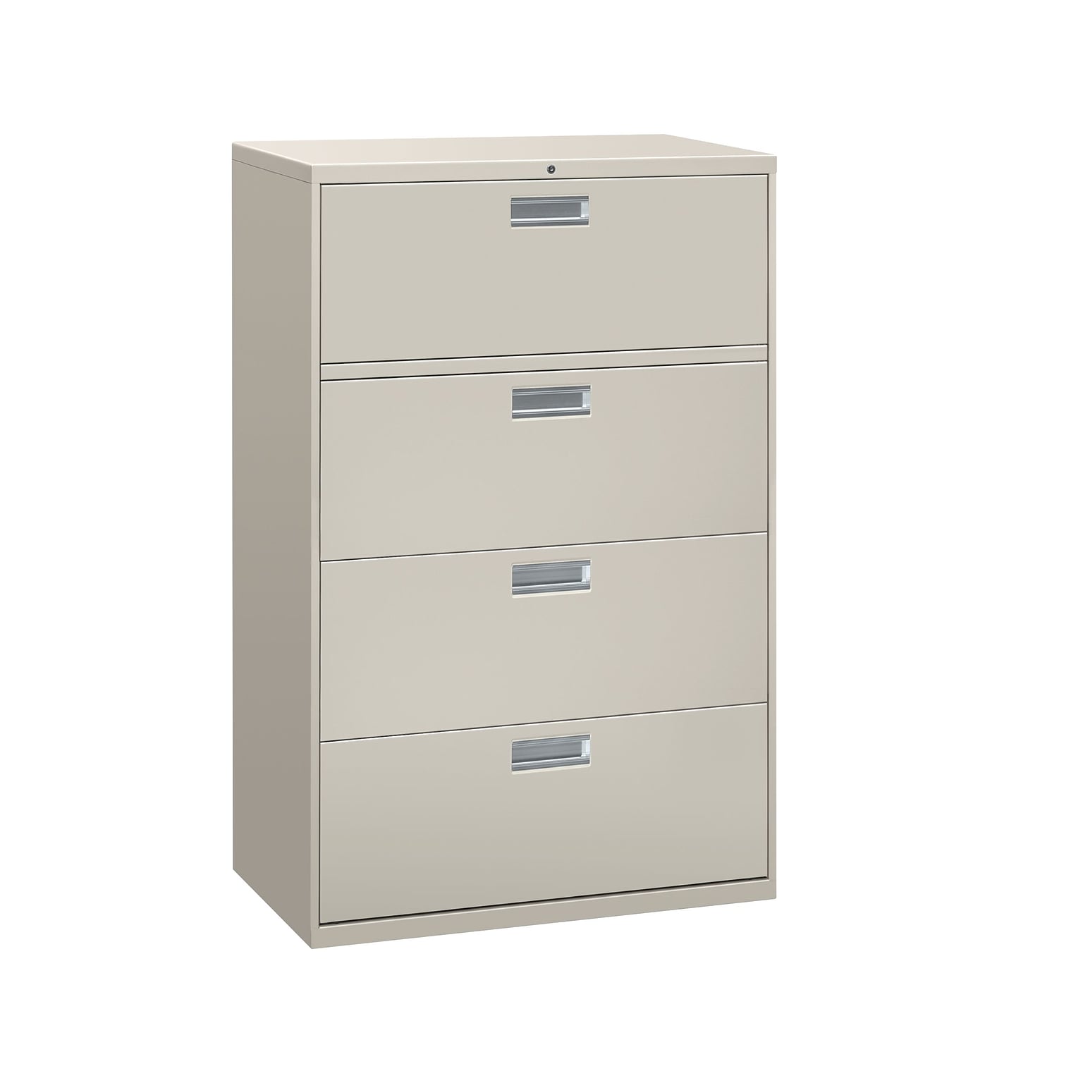 HON Brigade 600 Series 4-Drawer Lateral File Cabinet, Locking, Letter/Legal, Gray, 36W (HON684LQ)