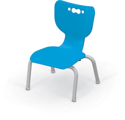 MooreCo 10 Hierarchy Student Chair with 4 Legs, Blue/Platinum Base (703673563109)