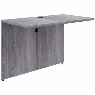 Lorell Essentials 23.62D x 41.37W Rectangular Bridge, Weathered Charcoal (LLR69529)
