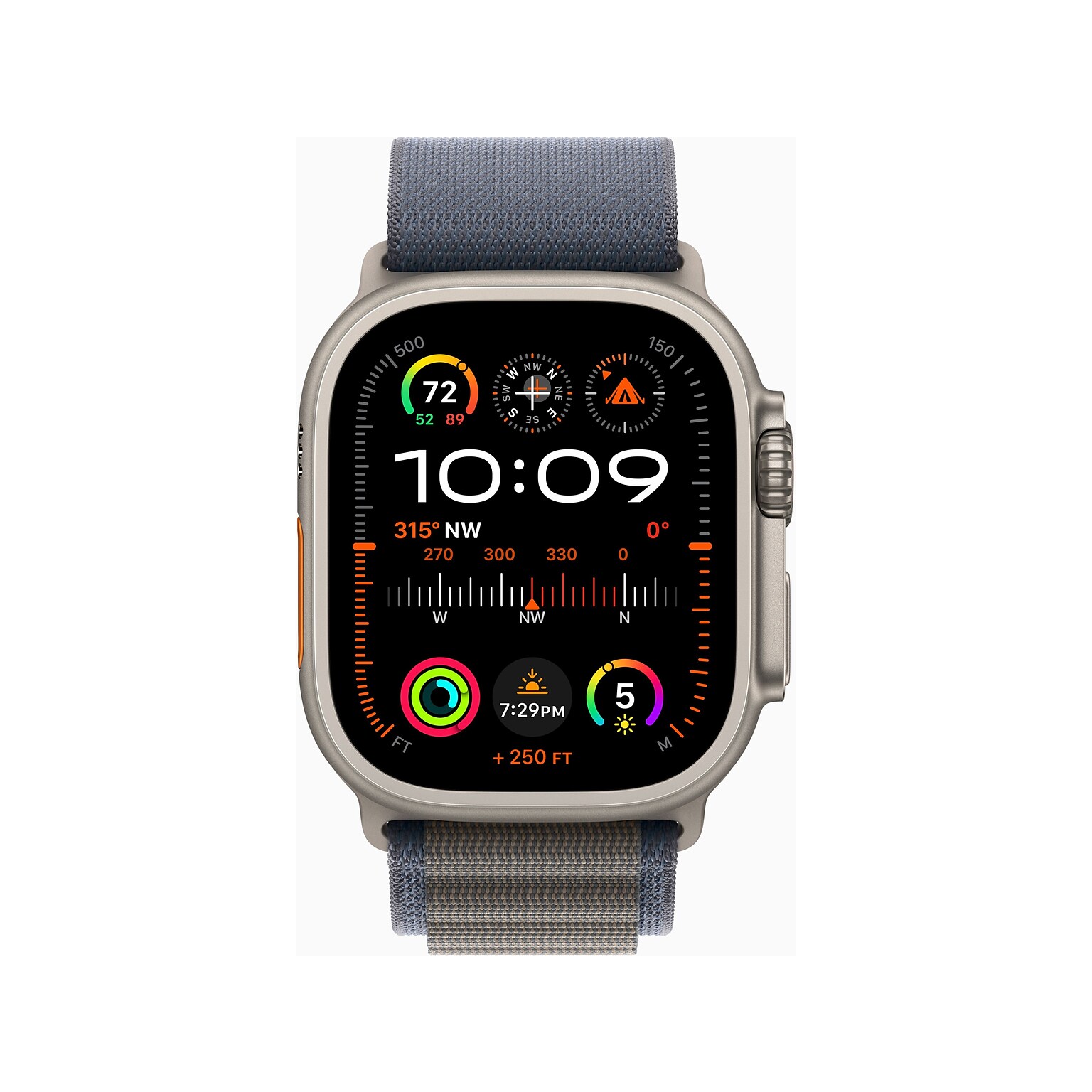 Apple Watch Ultra 2 (GPS + Cellular) Smartwatch, 49mm, Titanium Case with Alpine Loop, Small  (MREK3LW/A)